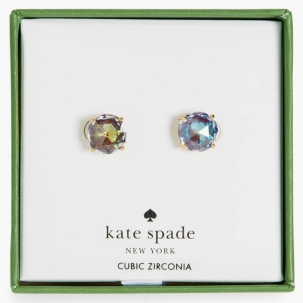 Kate Spade Cubic Zirconia Stud Earrings In Multi-Pink, NIB